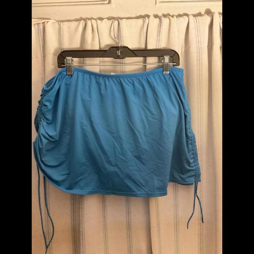 Lands End Ruched Tie sides Swim Skirt Size 18W